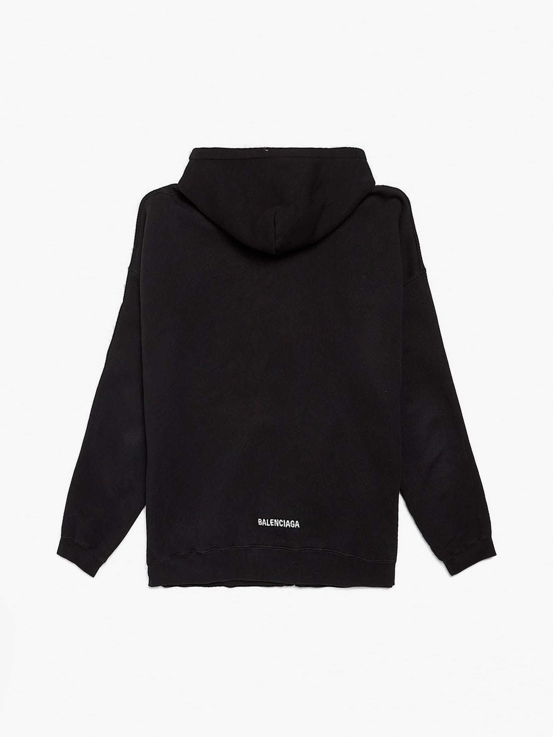 パーカー・フーディ [Balenciaga] Patched cotton poplin and fleece jacket - Black Patched cotton poplin and fleece jacket in black