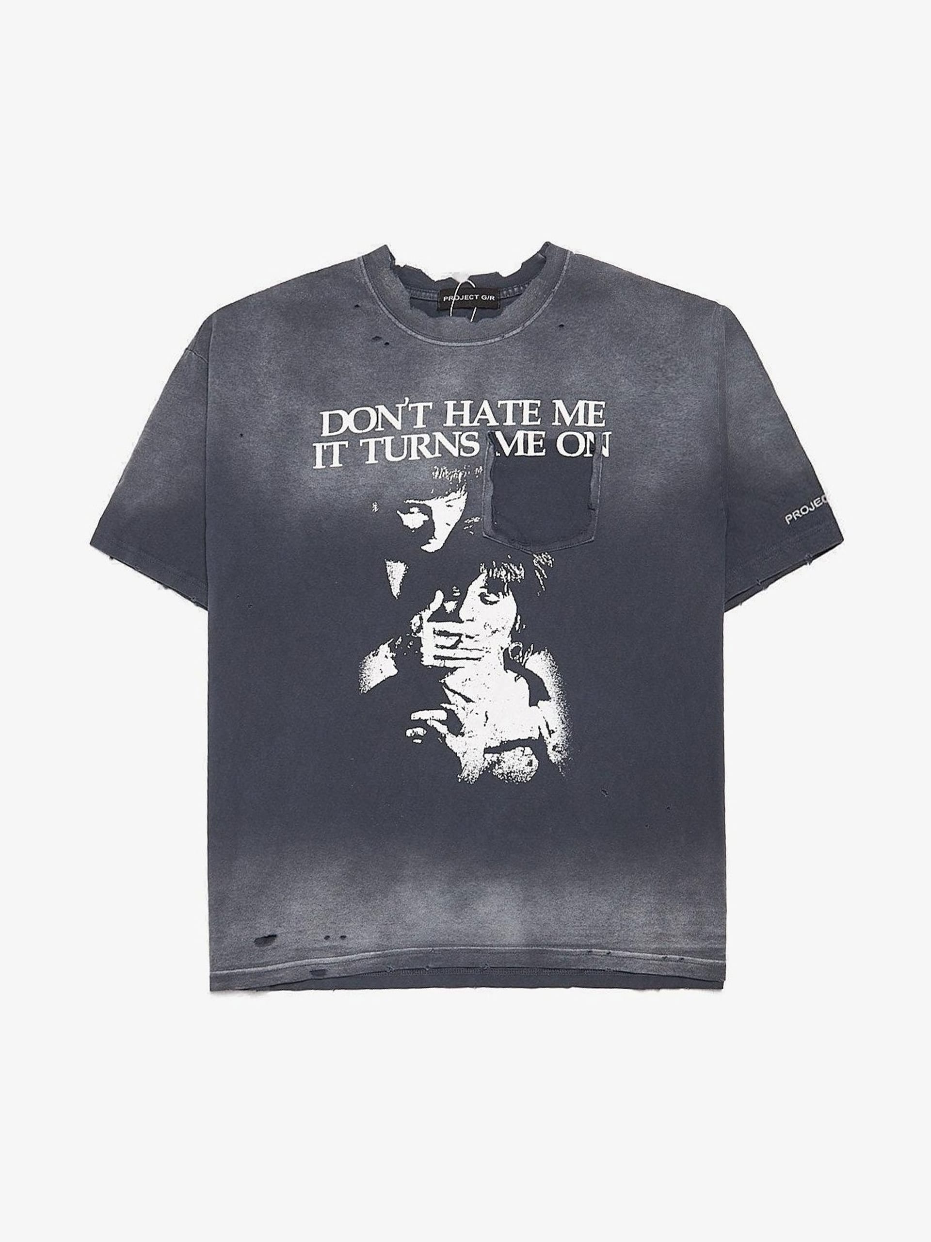 Project GR Navy Washed Locally Hated Cotton T-shirt