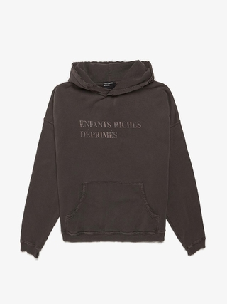 Project GR Black Reconstructed Folded Zip Hoodie