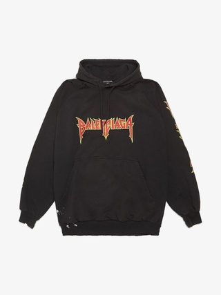 Project GR Black Reconstructed Folded Zip Hoodie