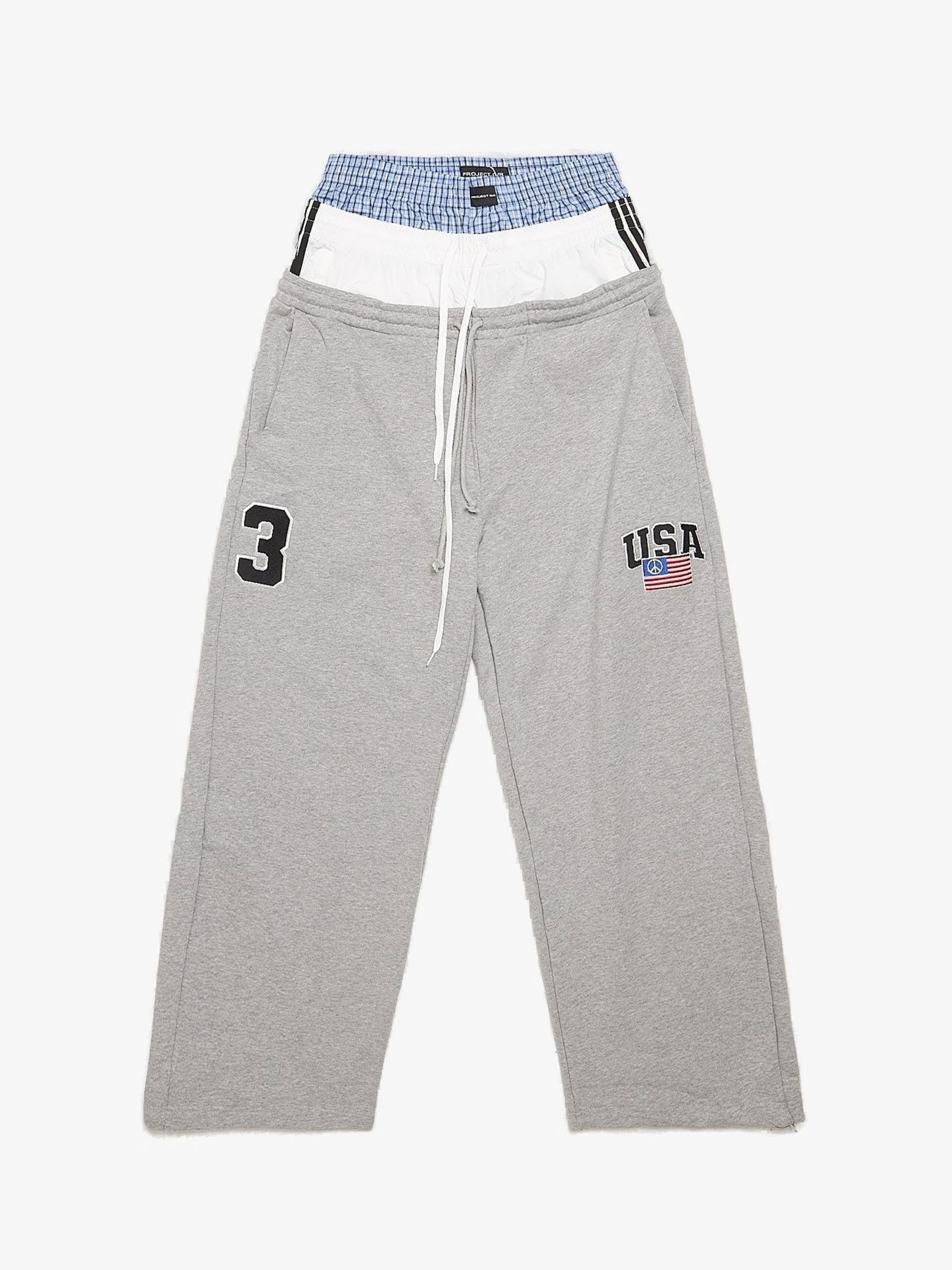 AP STUDIOGRAY LAYERED PANTS　38 Project GR Gray 3 Layered Sweatpants