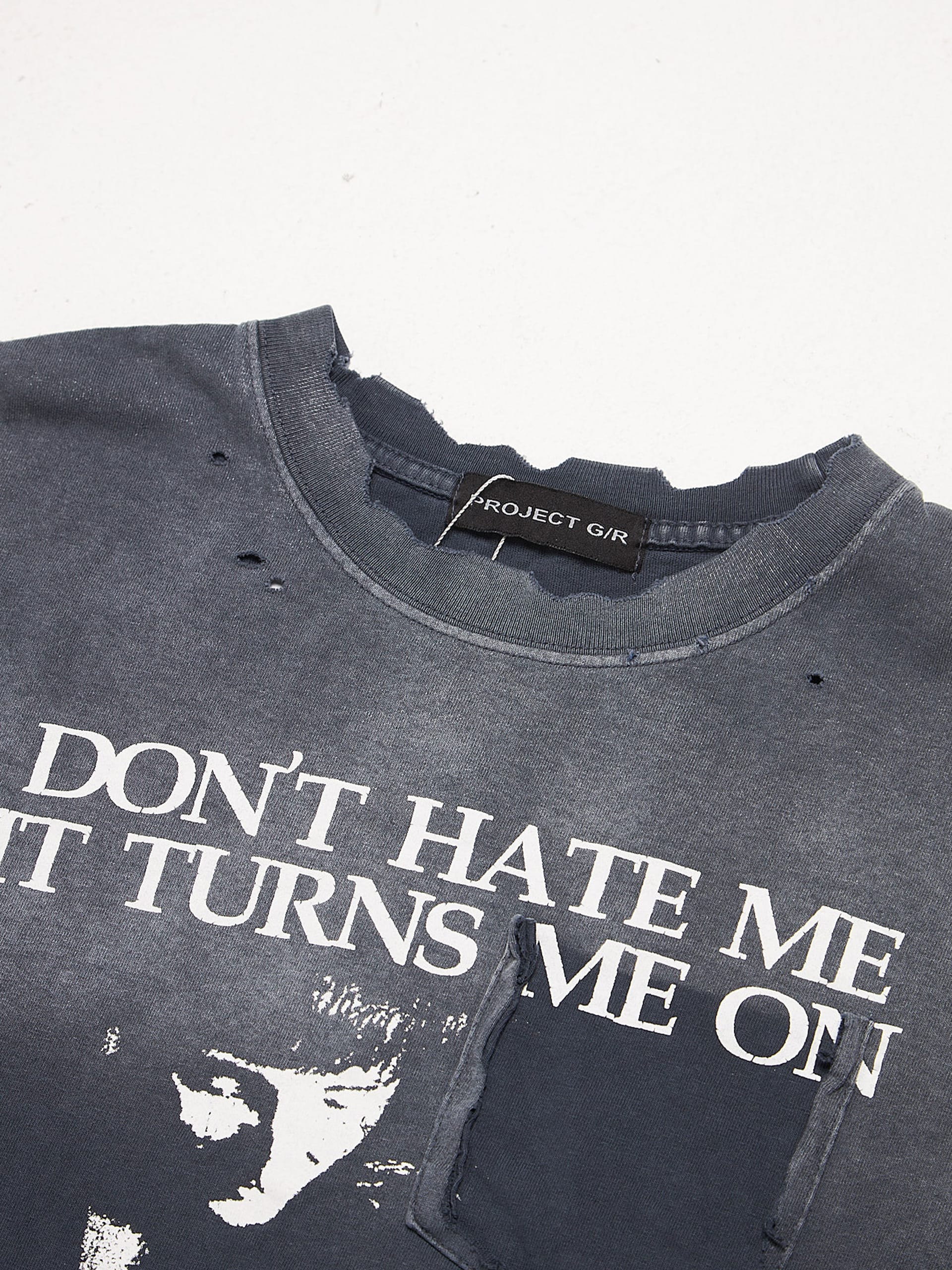 その他 PROJECT G/R WASHED T-SHIRT (EXCLUSIVE) PROJECT G/R Washed Mixed Printed Vintage T-Shirt in Black for Men