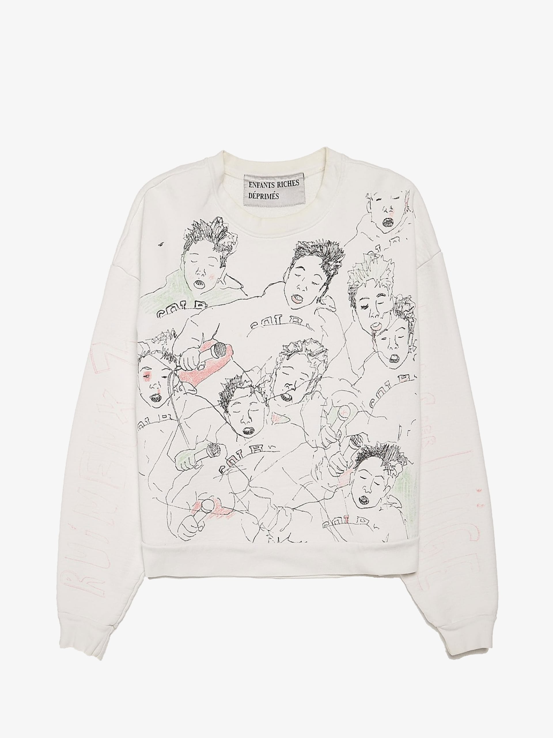 Enfants Riches Deprimes White Live in Berlin Cotton Sweatshirt