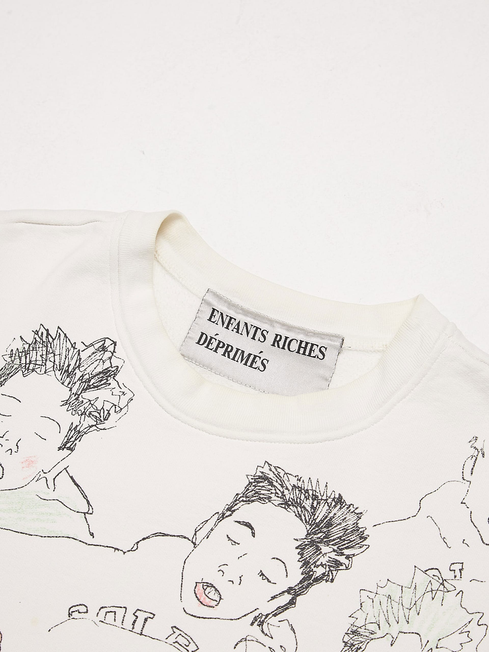 Enfants Riches Deprimes White Live in Berlin Cotton Sweatshirt