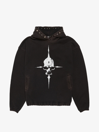 Rick Owens Drkshdw Black Mountain Zipped Hoodie