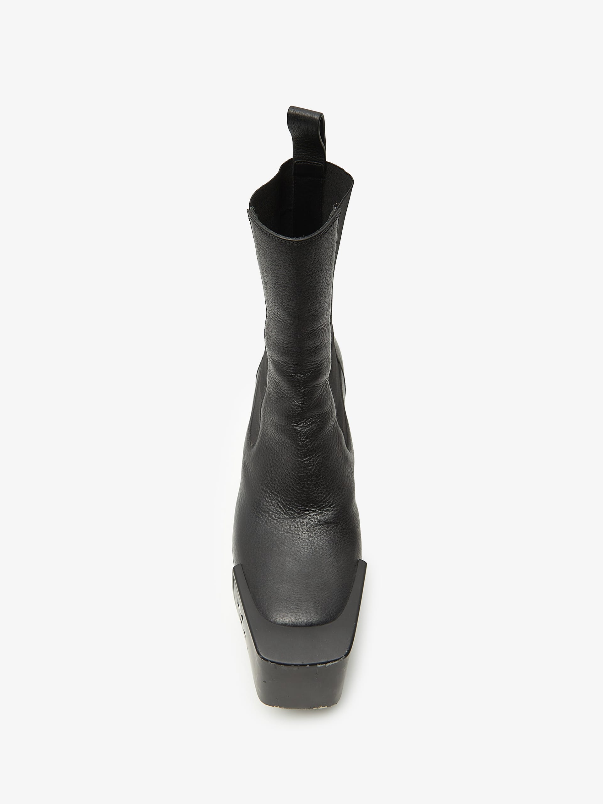 Rick Owens Black Leather Kiss Boots