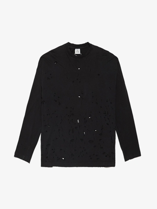 Vetements Black Insecurity Printed Cotton T Shirt