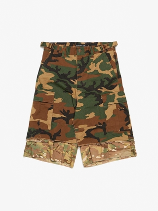 Project GR Layered Skirt Camo Cargo Shorts
