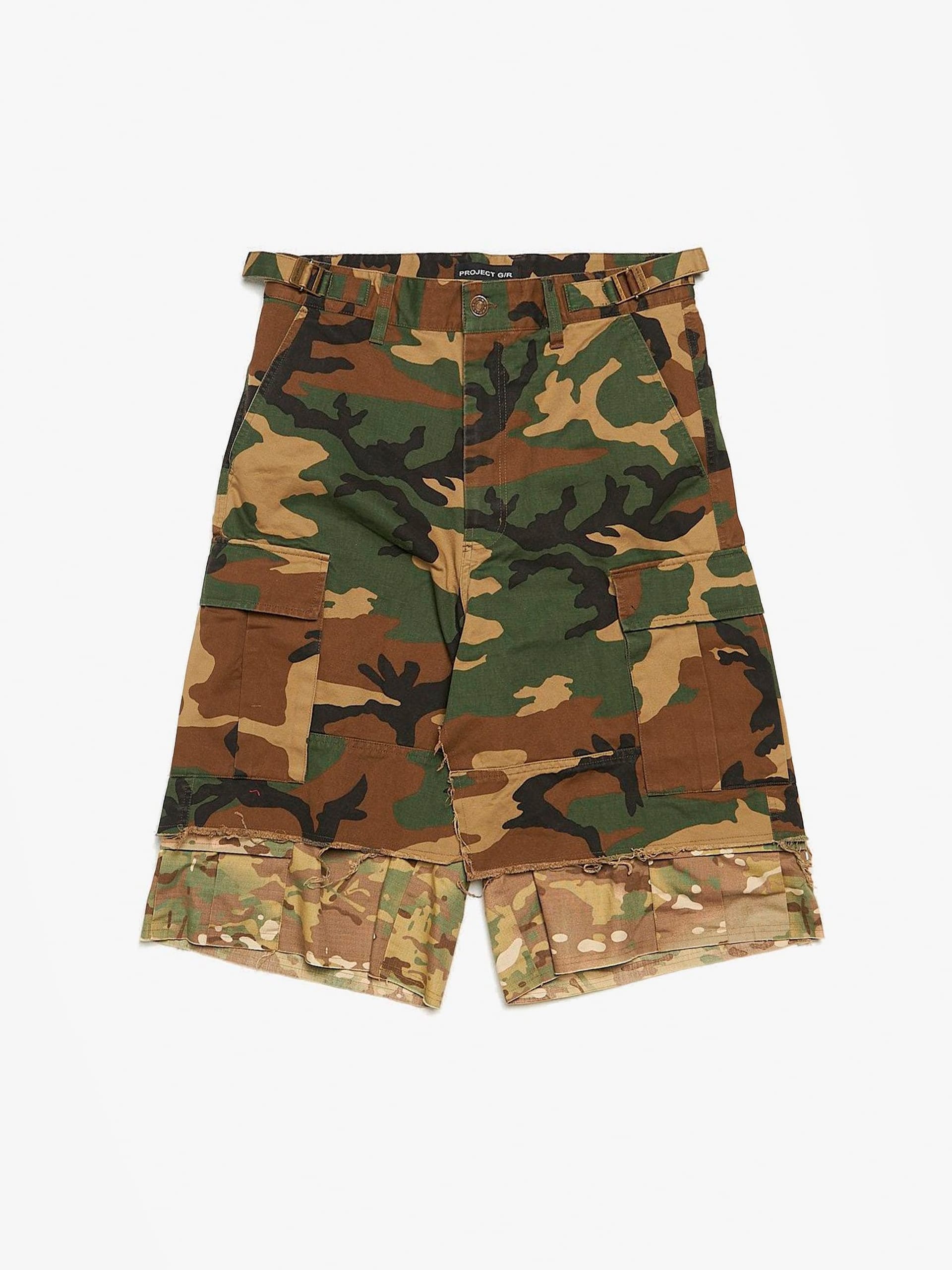 Project GR Camo Layered Skirt Cargo Cotton Shorts