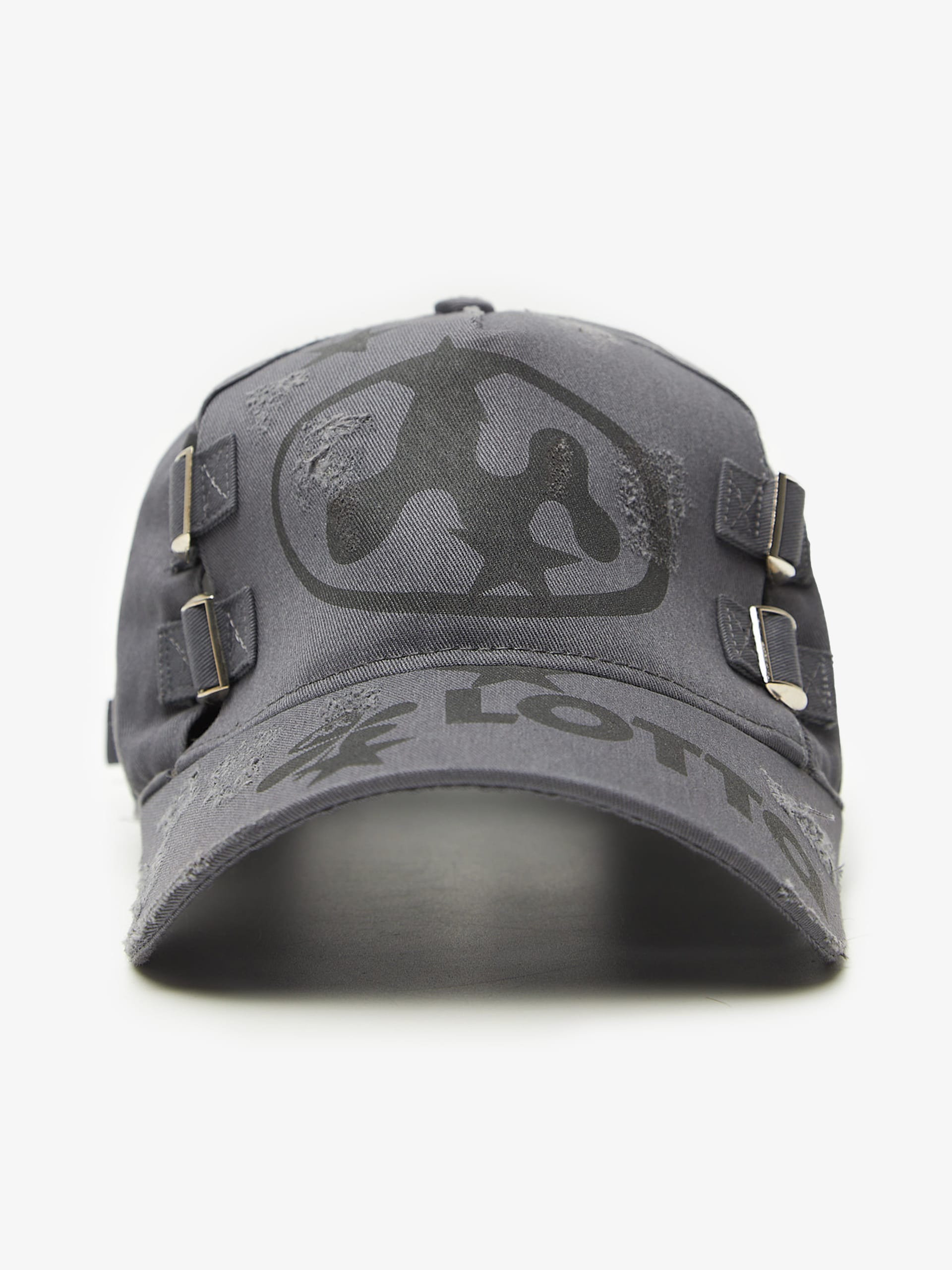 帽子 Mowalola cap lotta volkova Mowalola Gray 'Lotta' Cap Mowalola