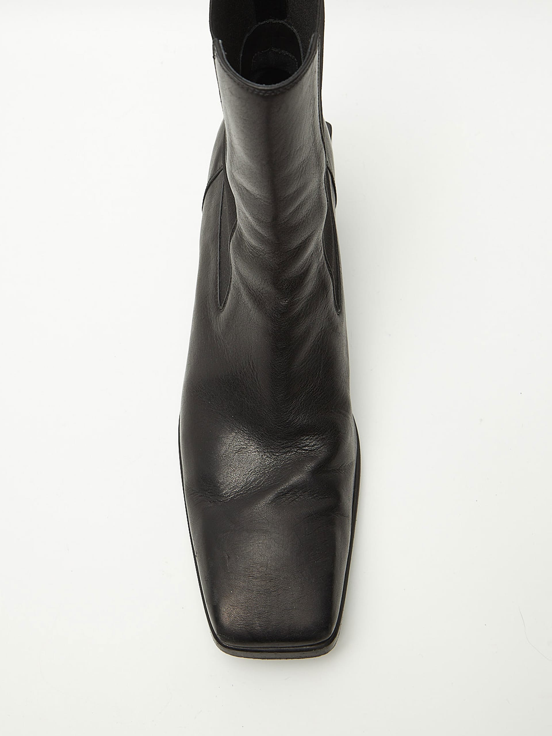 靴 Rick Owens Waxed-leather cowboy boots Rick Owens Boots Size 37 EU