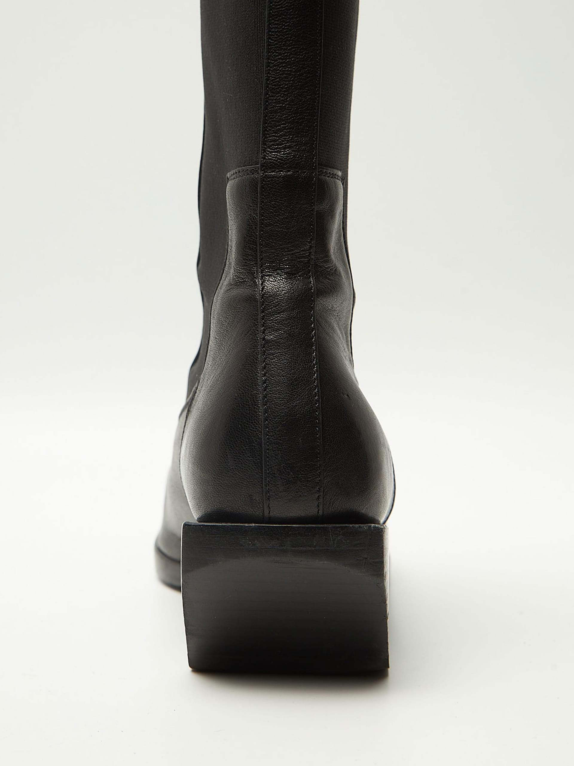 靴 Rick Owens Waxed-leather cowboy boots Rick Owens Boots Size 37 EU
