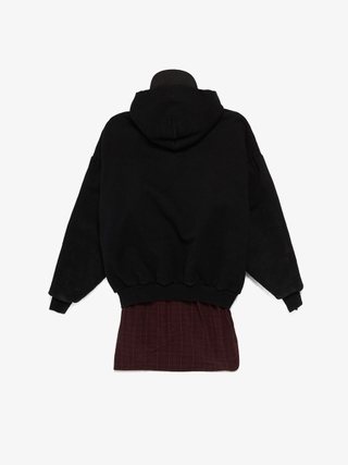 Takahiromiyashita The Soloist. Black Zipped Sleeve Cotton Hoodie