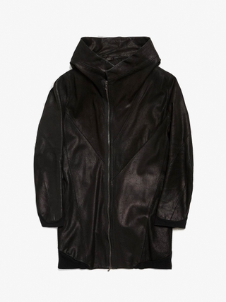 Rick Owens Black Mastodon FW 16 Cotton Coat