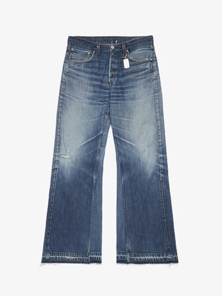 Acne Studios Blue Denim Distresed Dirty Cotton Jeans
