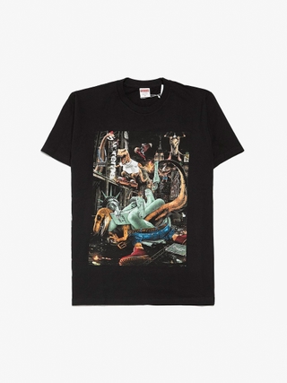 Alexander Digenova Gray Boxy Skins Logo Printed Cotton T-shirt