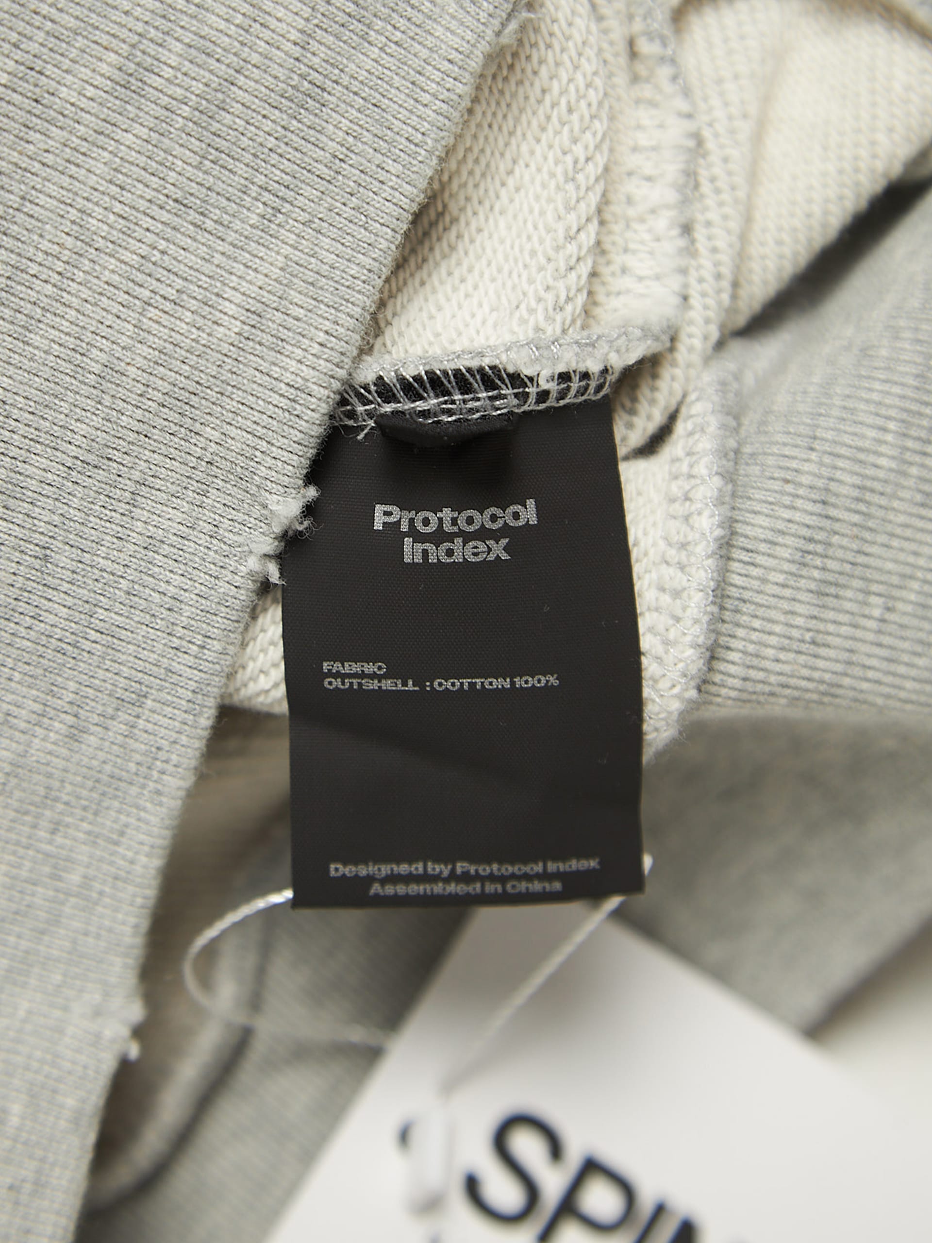 Protocol Index Reconstructed sweatshirt zip hoodie Melange Gray