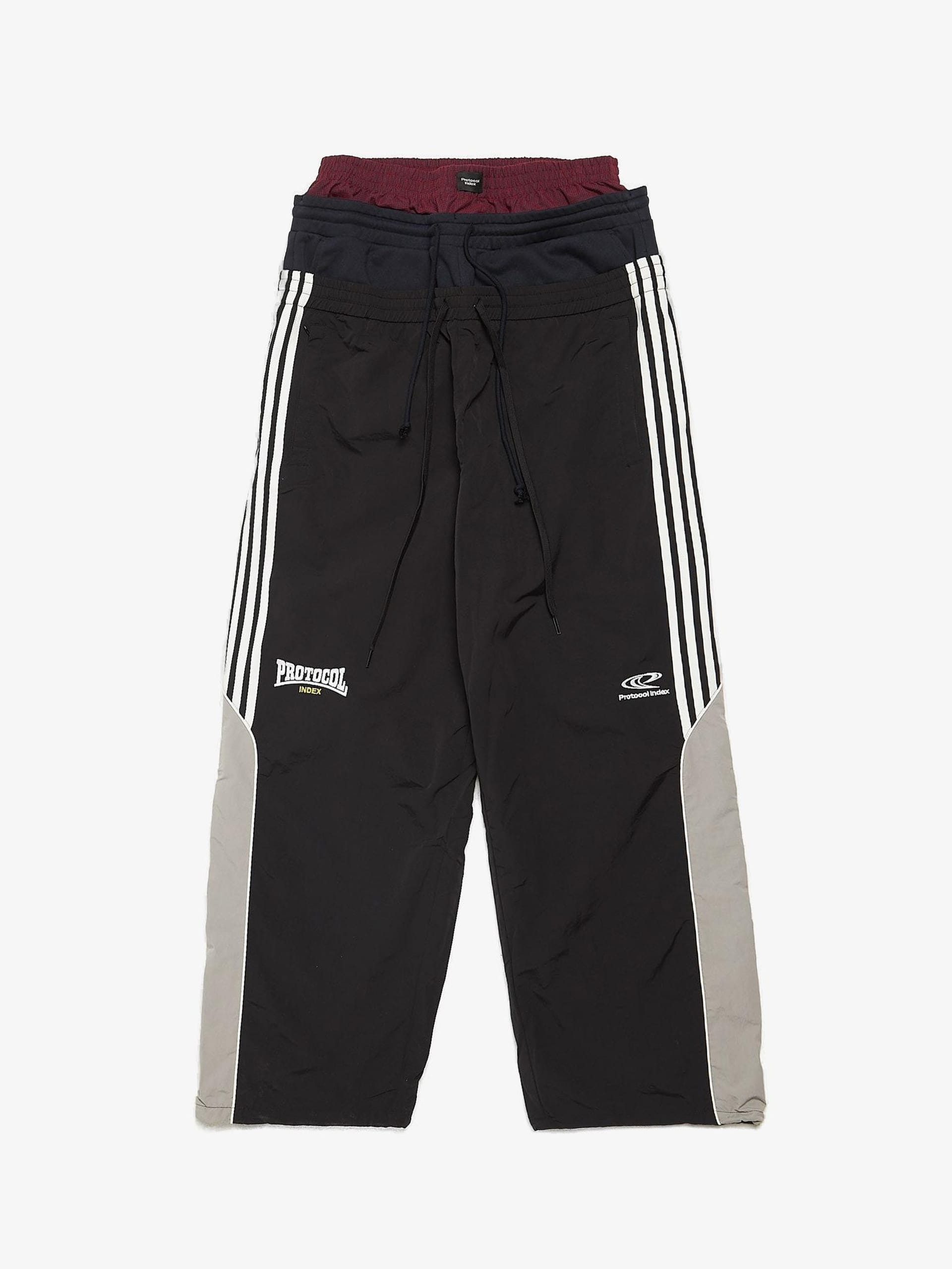 Protocol Index 3 Layered Track Pants Black