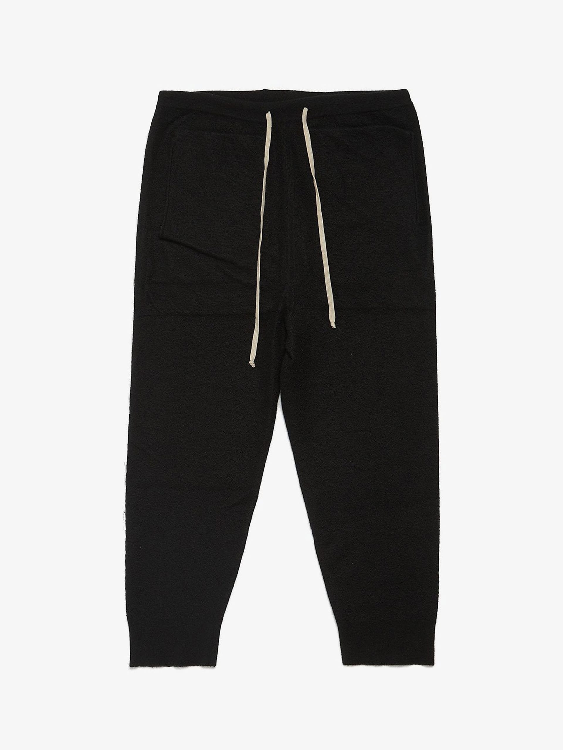 Rick Owens Black Lido SS24 Track Cashmere Pants
