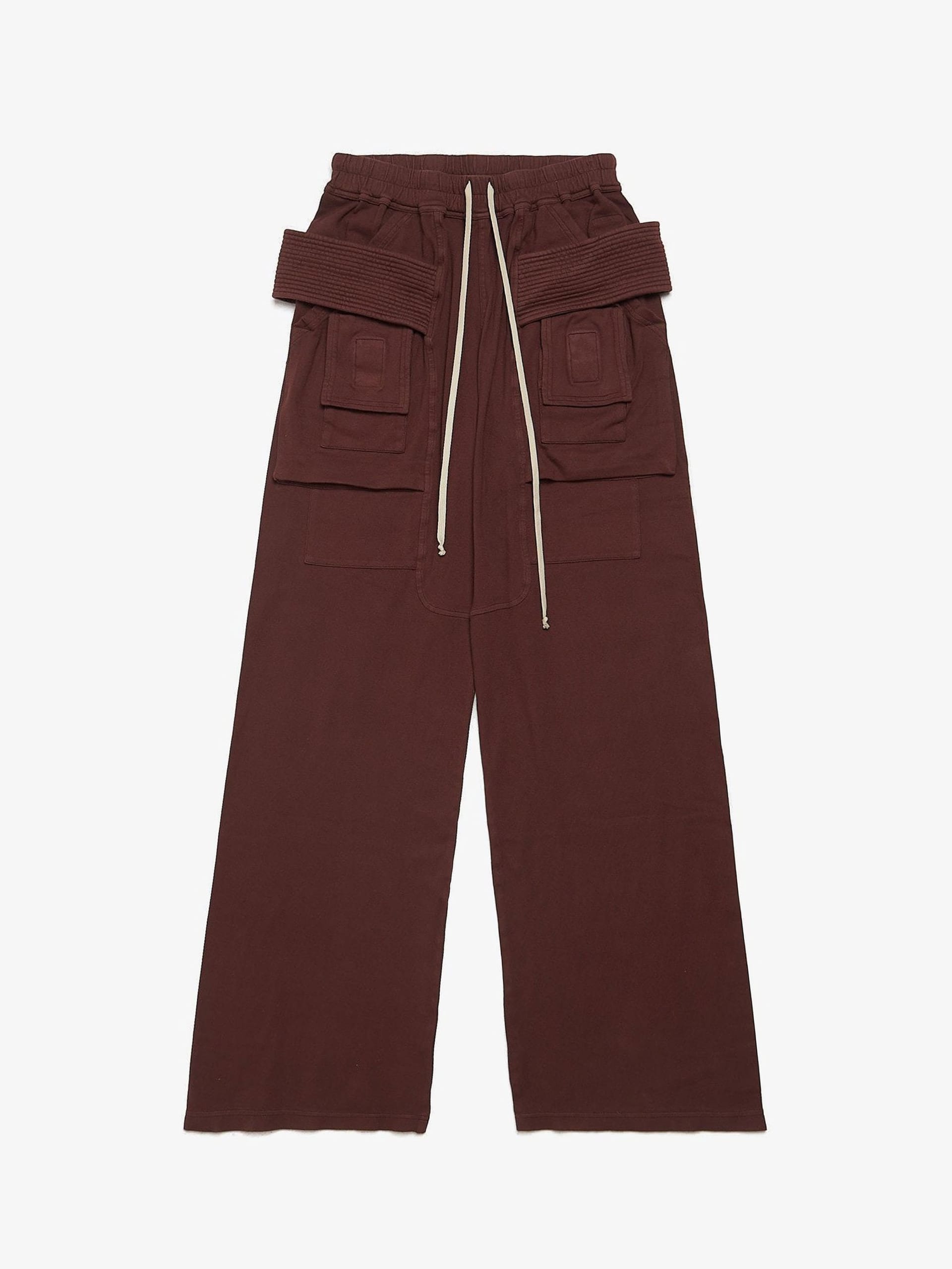 Rick Owens Drkshdw Scab Creatch Wide Cargo Drawstring Cotton Pants