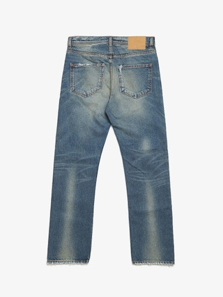 Rick Owens Drkshdw Black Waxed Detroit Cut Cotton Jeans