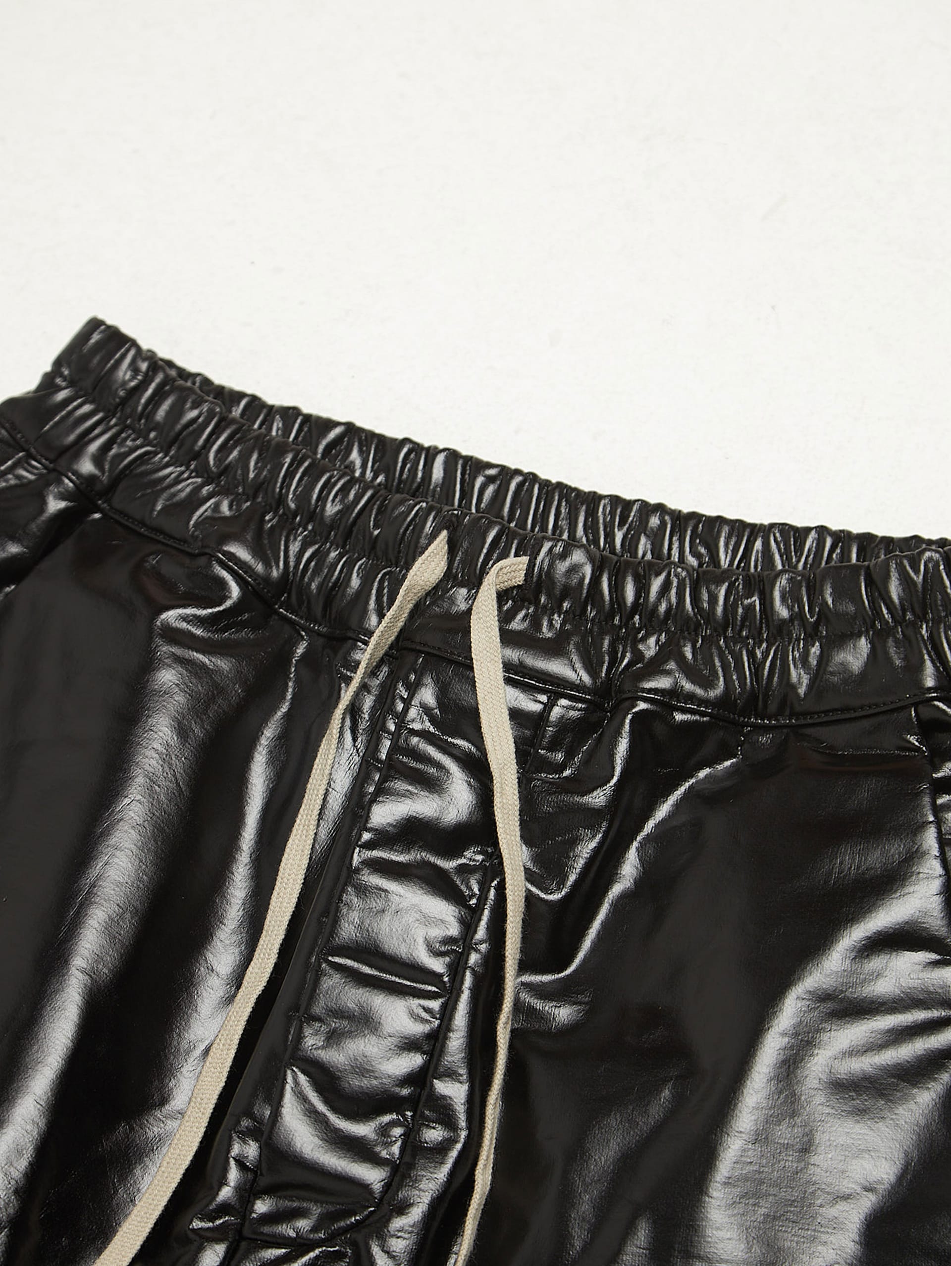Rick Owens Drkshdw Black Dietrich Drawstring Polyurethane Pants