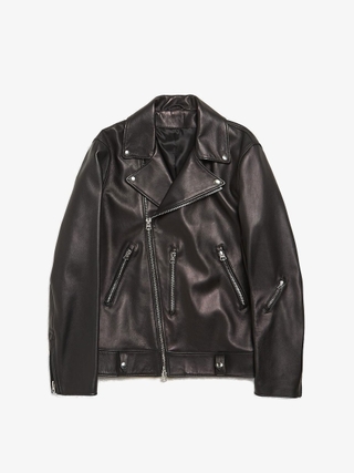 No Faith Studios Black Heavy Flight Shearling Fur Detailed Sheepskin