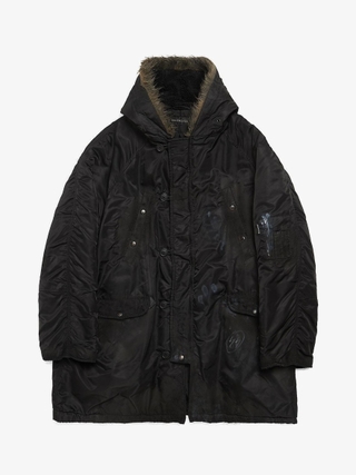 Project GR Reversible Puffer Bomber Jacket - Black