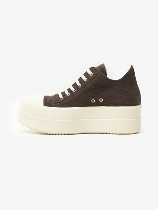 Rick Owens Drkshdw Beige Double Bumper Low Sneakers