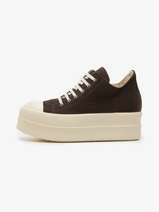 Rick Owens Drkshdw Brown Double Bumper Ramones Low Top Sneakers