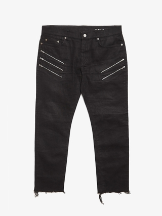 Saint Laurent Paris Black Waxed Skinny Jeans