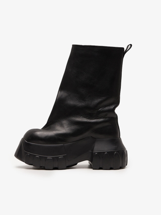 Rick Owens Flared Mega Tractor High Leather Boots
