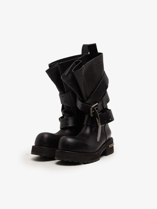 Rick Owens Drkshdw Black Abstract Beetle Chelsea Boots