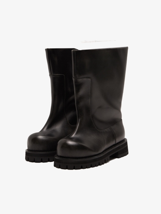 Rick Owens Drkshdw Black Abstract Beetle Chelsea Boots