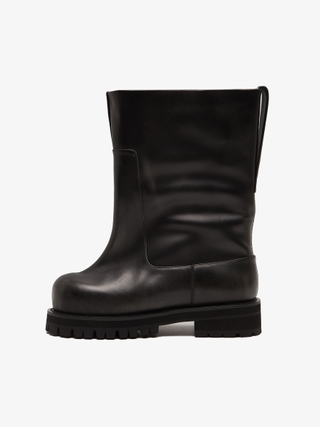 Rick Owens Drkshdw Black Abstract Beetle Chelsea Boots