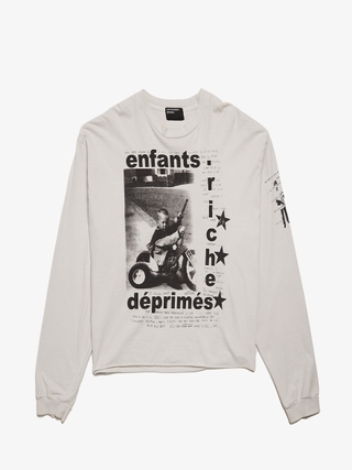 Enfants Riches Deprimes White Distressed Geisha Printed Cotton