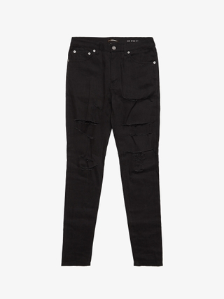 Saint Laurent Paris Black Waxed Skinny Jeans