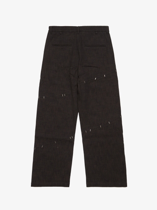The Viridi-anne Dark Gray Drop Crotch Wool Blend Pants
