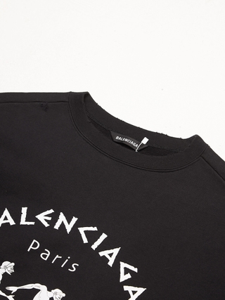 Balenciaga Black Faded Upside Down Speed Hunters Printed Cotton T