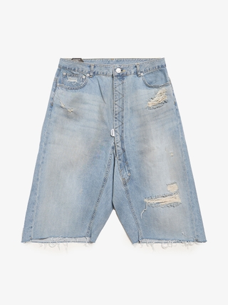 Rick Owens Drkshdw Blue Sky Denim Double Cargo Jumbo Belas Cotton