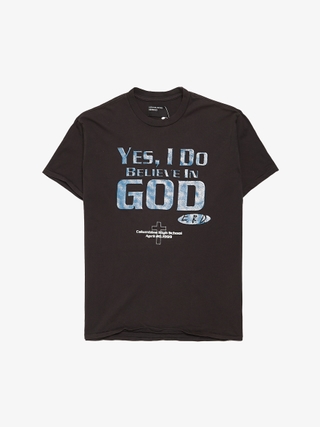 Project GR Black Washed Sin Logo Printed Cotton Sweatshirt
