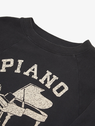 Project GR Black Washed Sin Logo Printed Cotton Sweatshirt