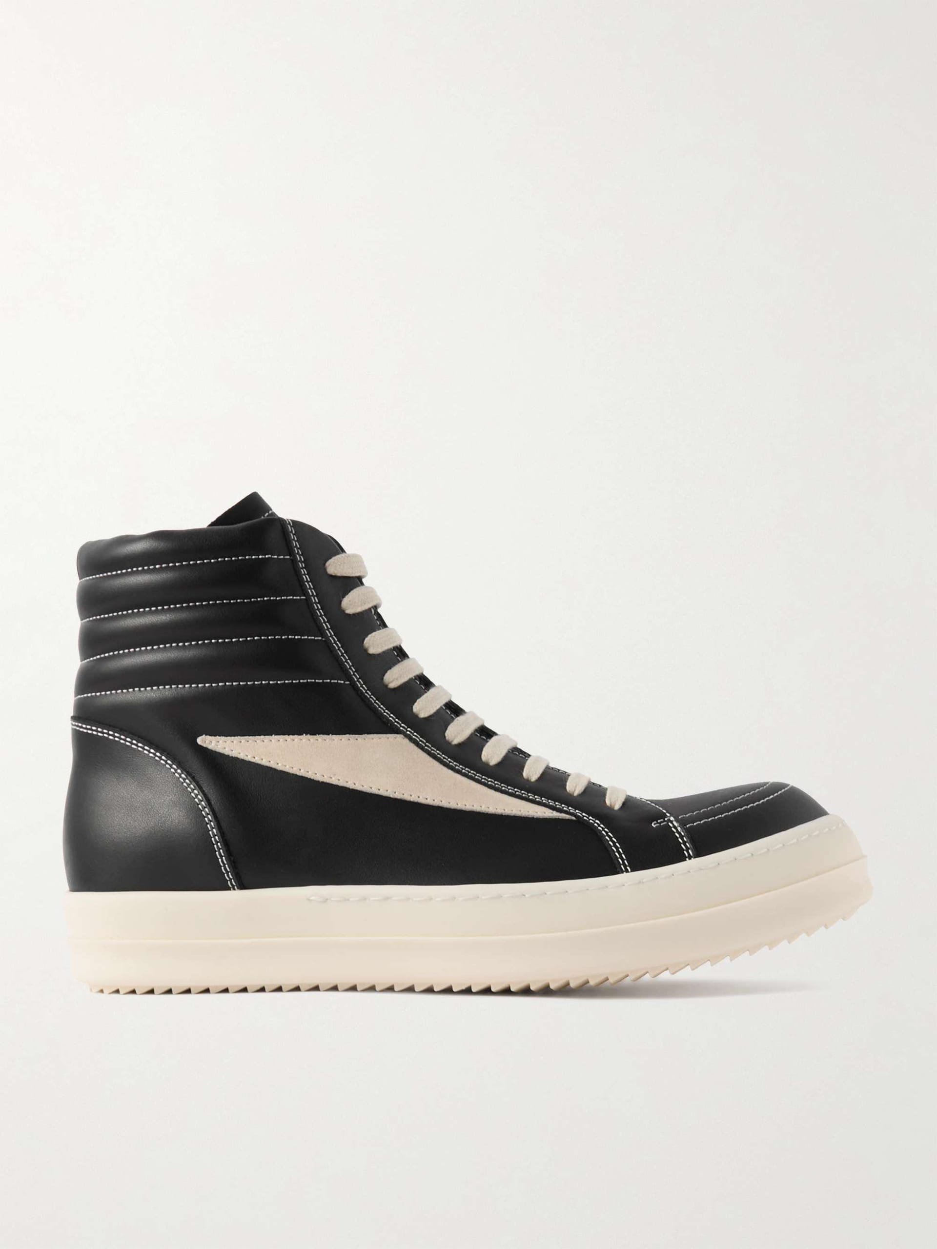 Leather high top sneakers women deals