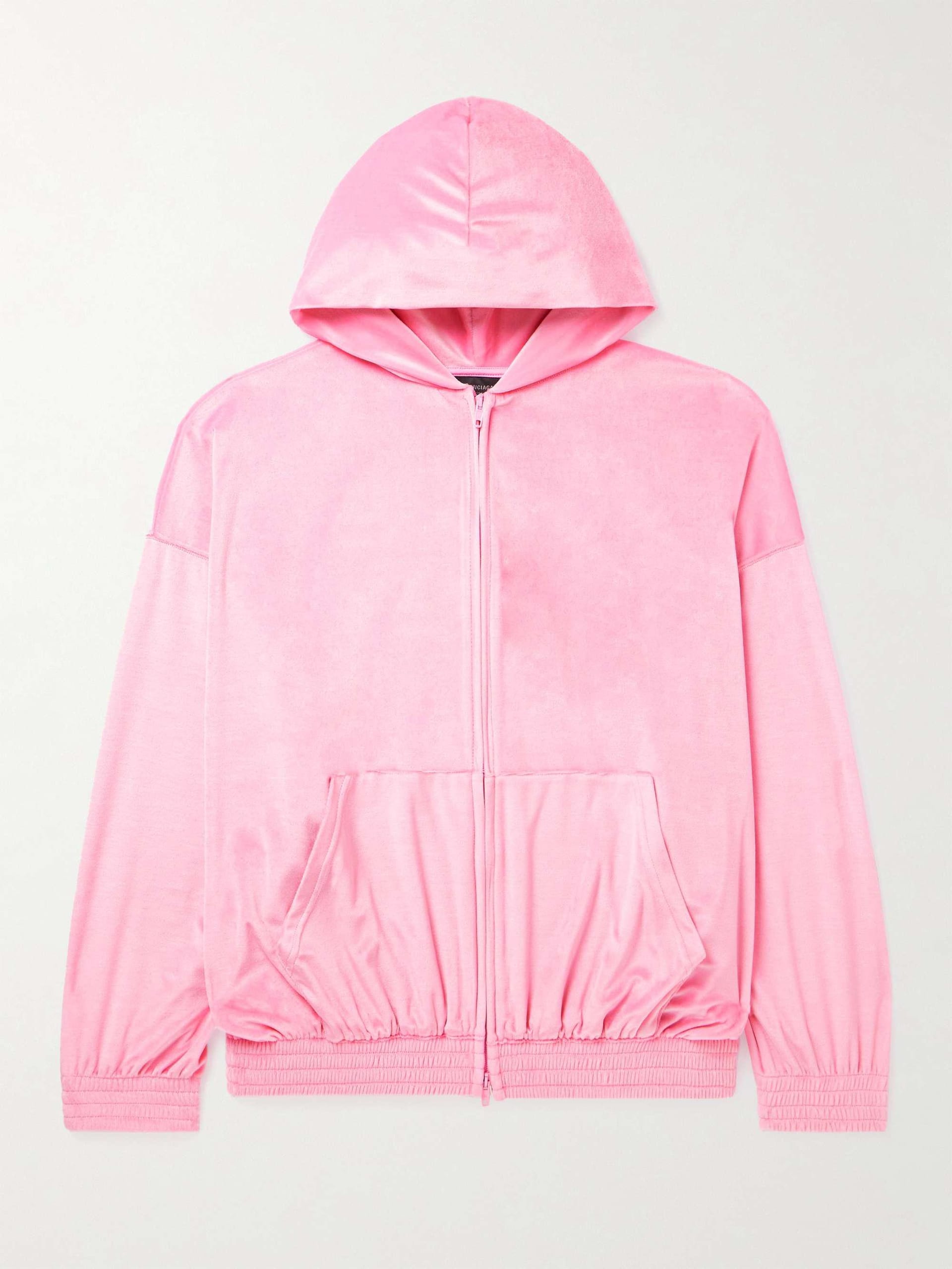 Pink velvet zip up jacket sale