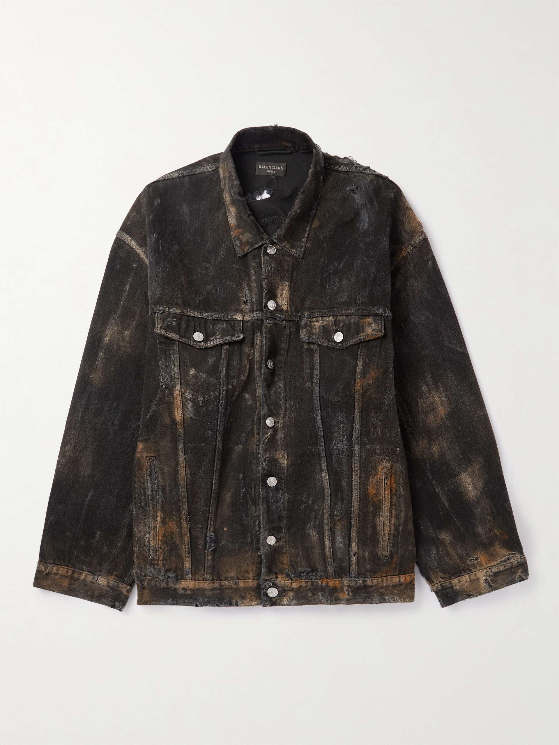 Destroyed denim jacket hotsell