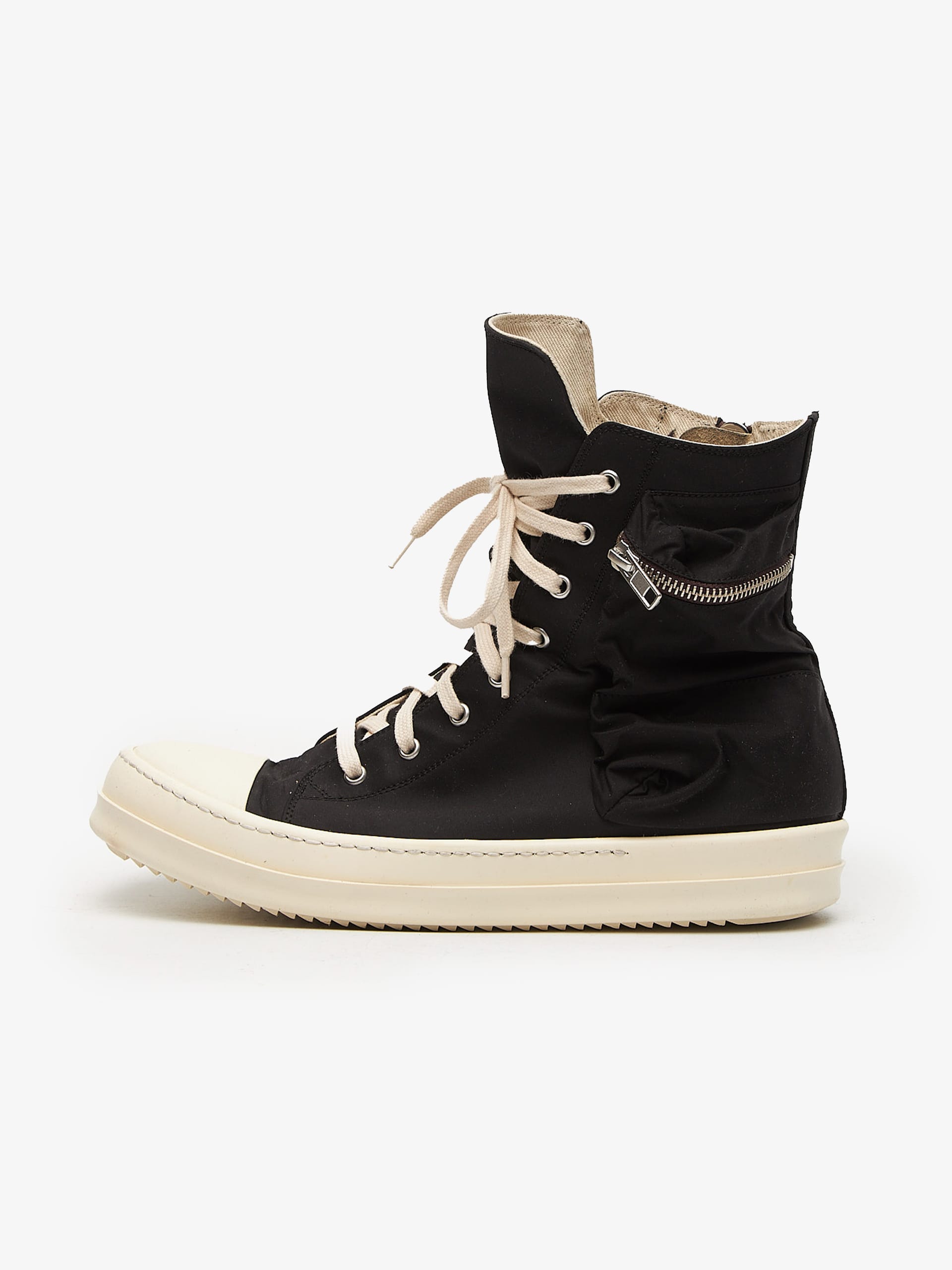Rick Owens Drkshdw Black Cargo High Ramones Sneakers